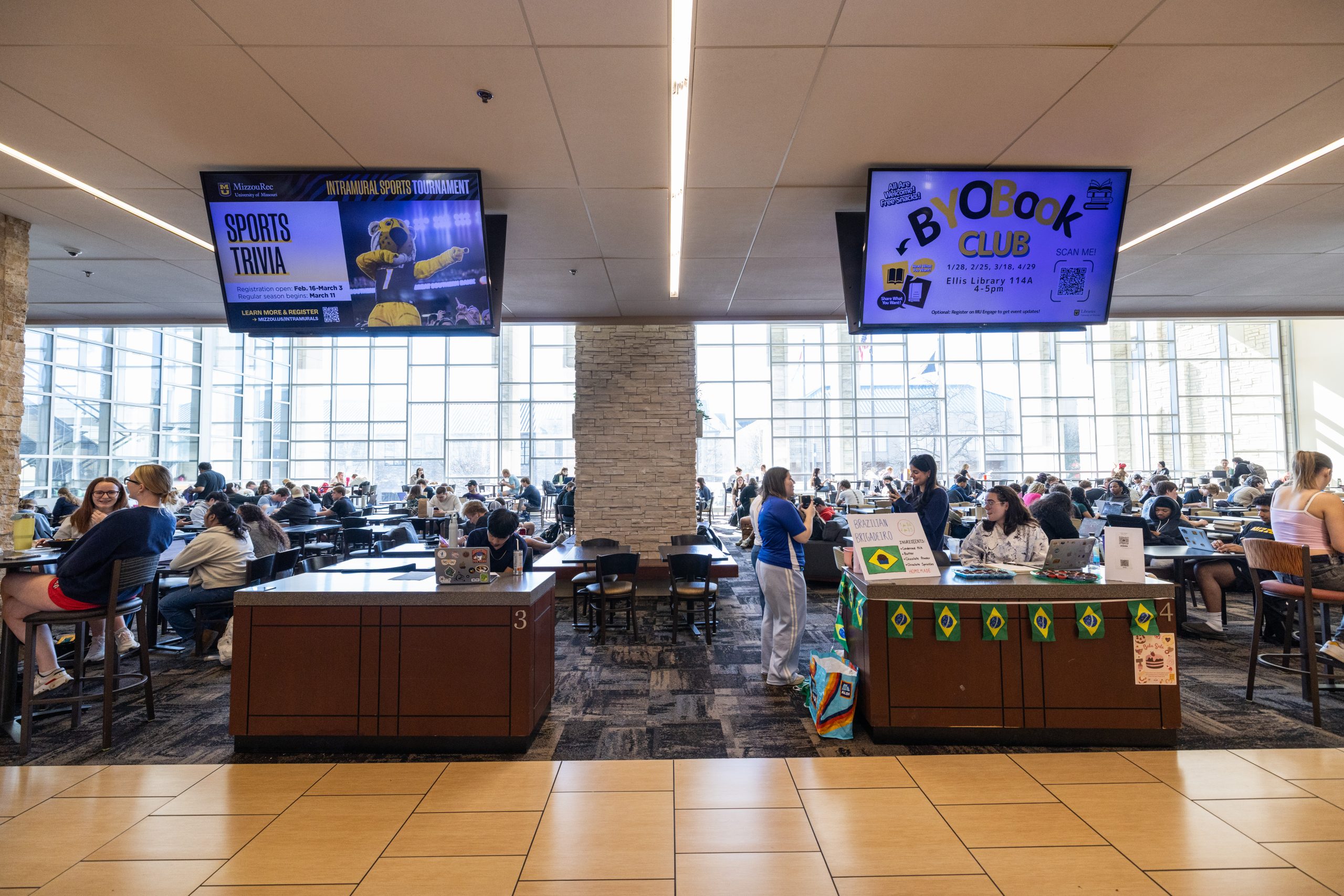 Info tables in the MU Student Center