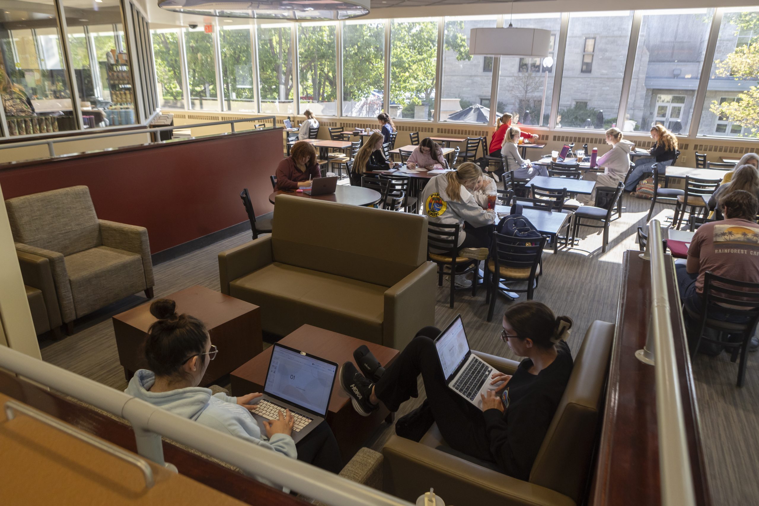 Students studying in the Bengal Lair in the MU Student Center