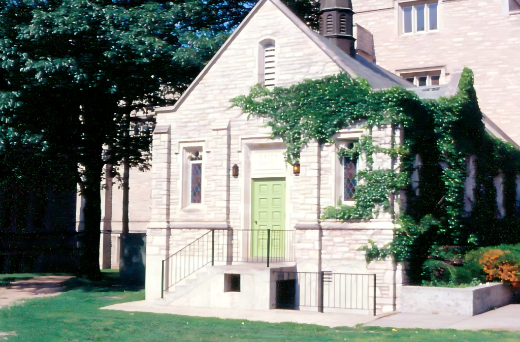 The exterior of the A.P. Green Chapel