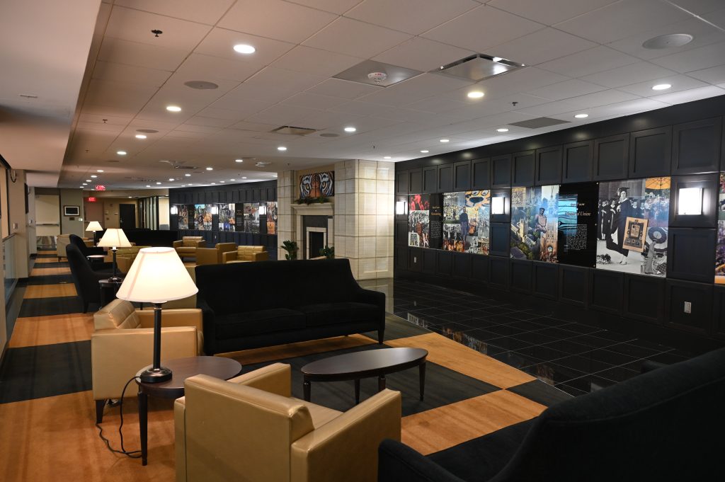 The Leadership Lounge on the second floor of the MU Student Center
